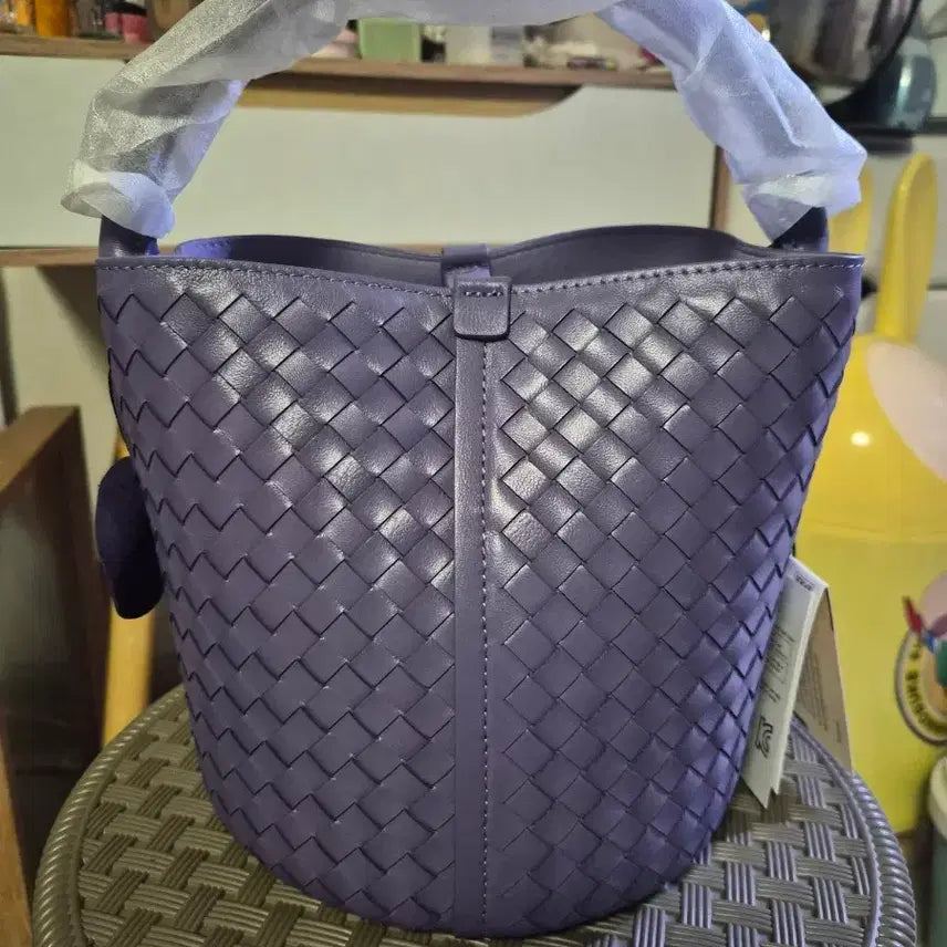 [BUNJANG] Purple Leather Bucket Bag / 버킷백 퍼플 소가죽백(새상품)