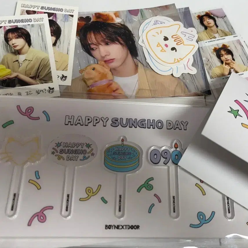 [BUNJANG] BOYNEXTDOOR Sungho 2024 Birthday MD Photocard Set Acrylic Photocard / 보넥도 성호 2024 생일 엠디 md 포토세트 아크릴 포카 양도