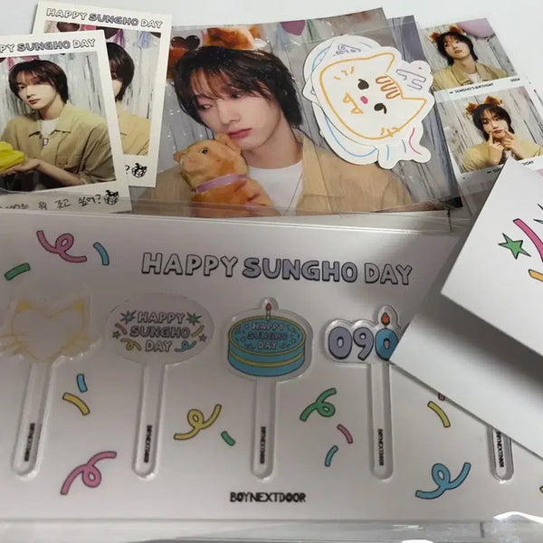 [BUNJANG] BOYNEXTDOOR Sungho 2024 Birthday MD Photocard Set Acrylic Photocard / 보넥도 성호 2024 생일 엠디 md 포토세트 아크릴 포카 양도