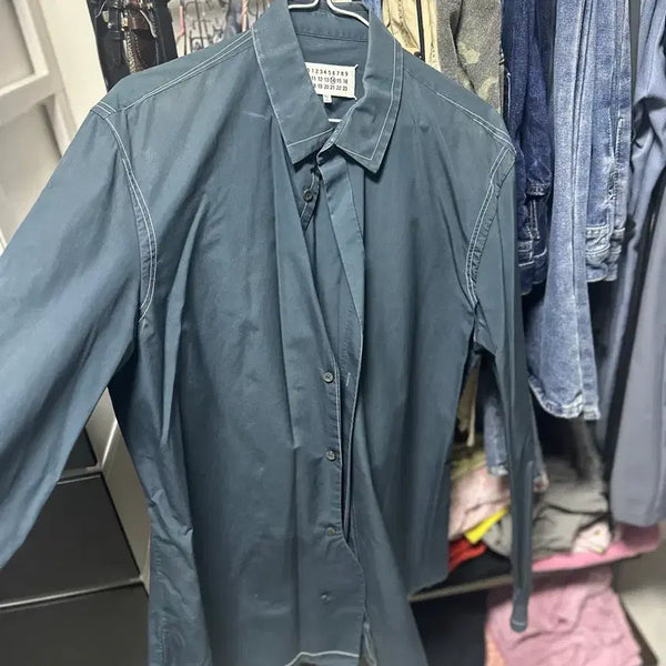 [BUNJANG] Maison Margiela Navy Stitch Detail Shirt (Size 42) / 마르지엘라 셔츠 42사이즈