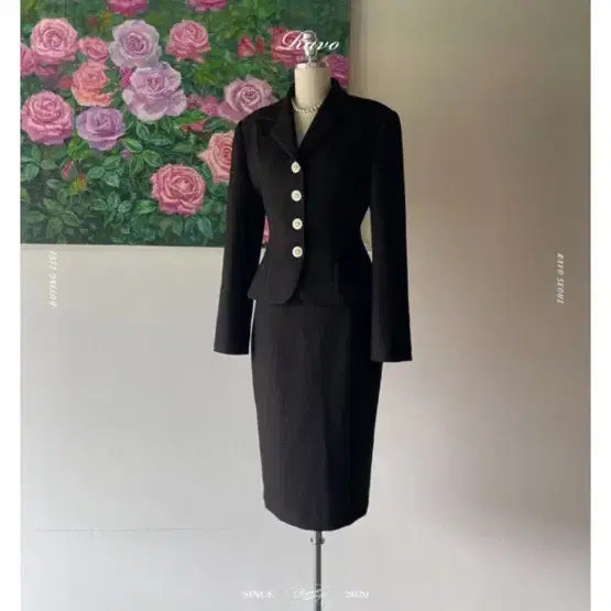 [BUNJANG] Labo Vintage Liel Jacket Setup / 라보빈티지 Liel 리엘 jacket 자켓 셋업