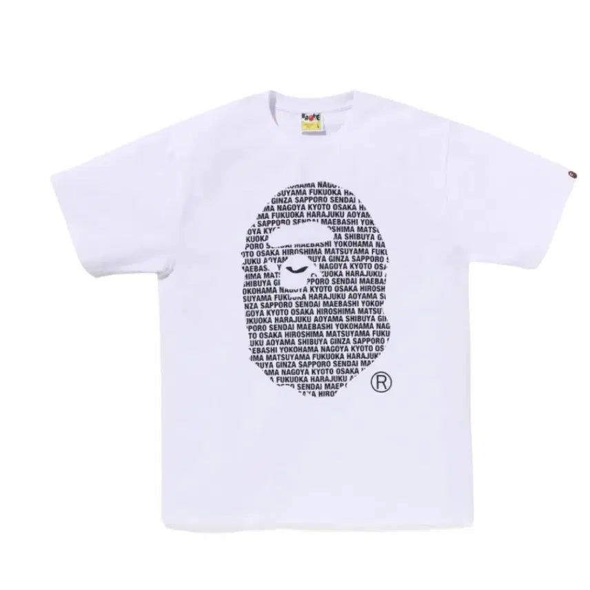 [BUNJANG] BAPE Japan Ape Head T-Shirt White 2XL / 베이프 재팬 에이프 헤드 티셔츠 화이트 2XL