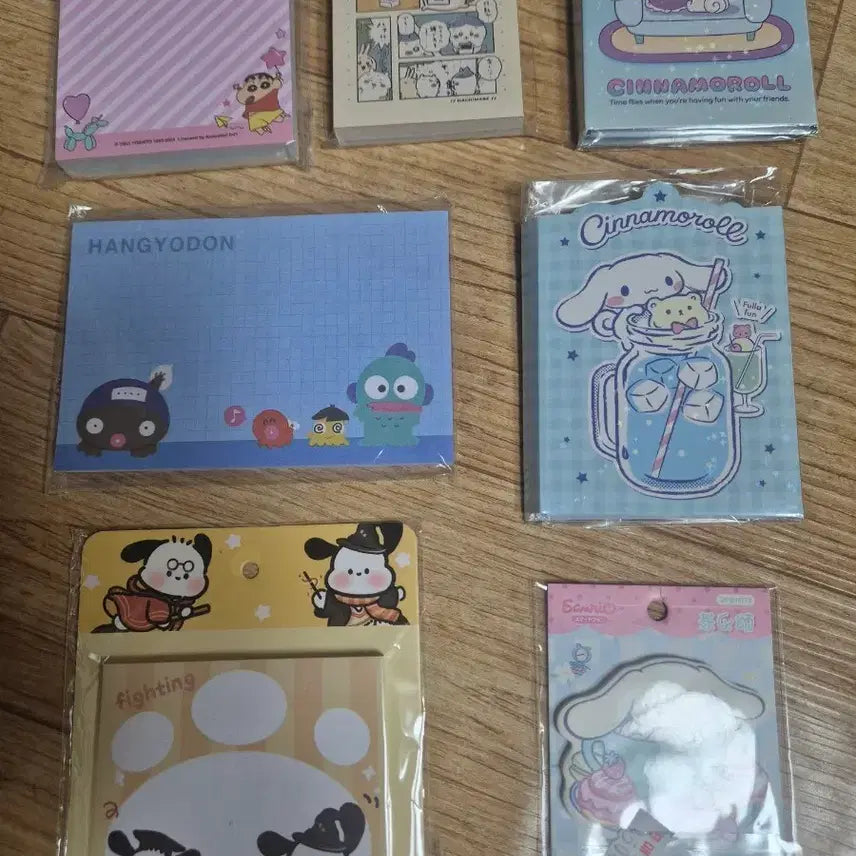 [BUNJANG] Sanrio Characters Memo Pad Set (7 Types) / 산리오 캐릭터 메모지 세트 7종