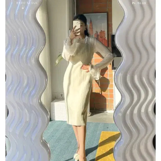 [BUNJANG] Labovintage Joanna Classic Dress - Ivory (S) / [새상품] 라보빈티지 조애나 클래식 원피스 - 아이보리 s