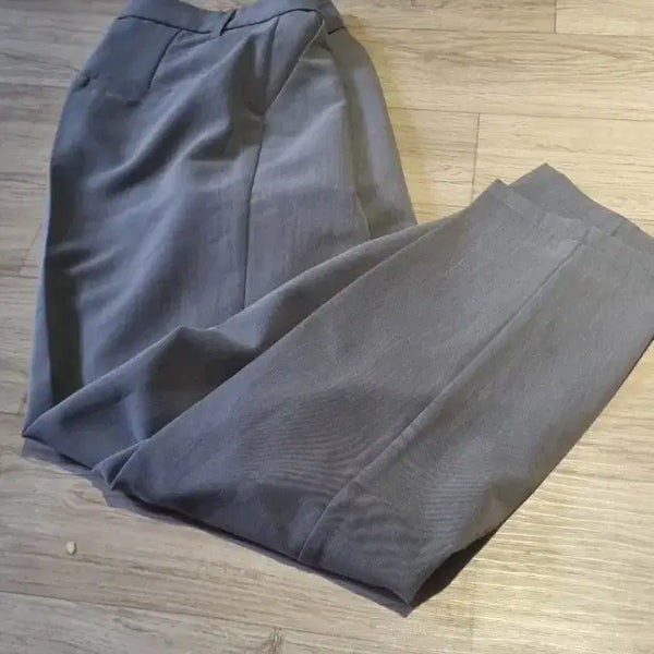 [BUNJANG] Women's Wide Leg Slacks Charcoal Gray Pants Size 25 / 새상품급]]  오피스여성와이드슬렉스차콜그레이팬츠.  25