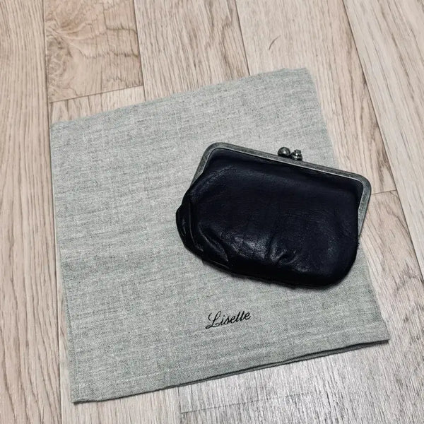 [BUNJANG] LISETTE Rabbit Charm Leather Wallet - Black / 단종) 일본 LISETTE 가죽 지갑 블랙(토끼장식)