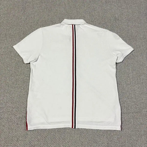 [BUNJANG] Thom Browne White Three-Bar Collar T-Shirt / [정품/2size]톰브라움 백삼선 카라티