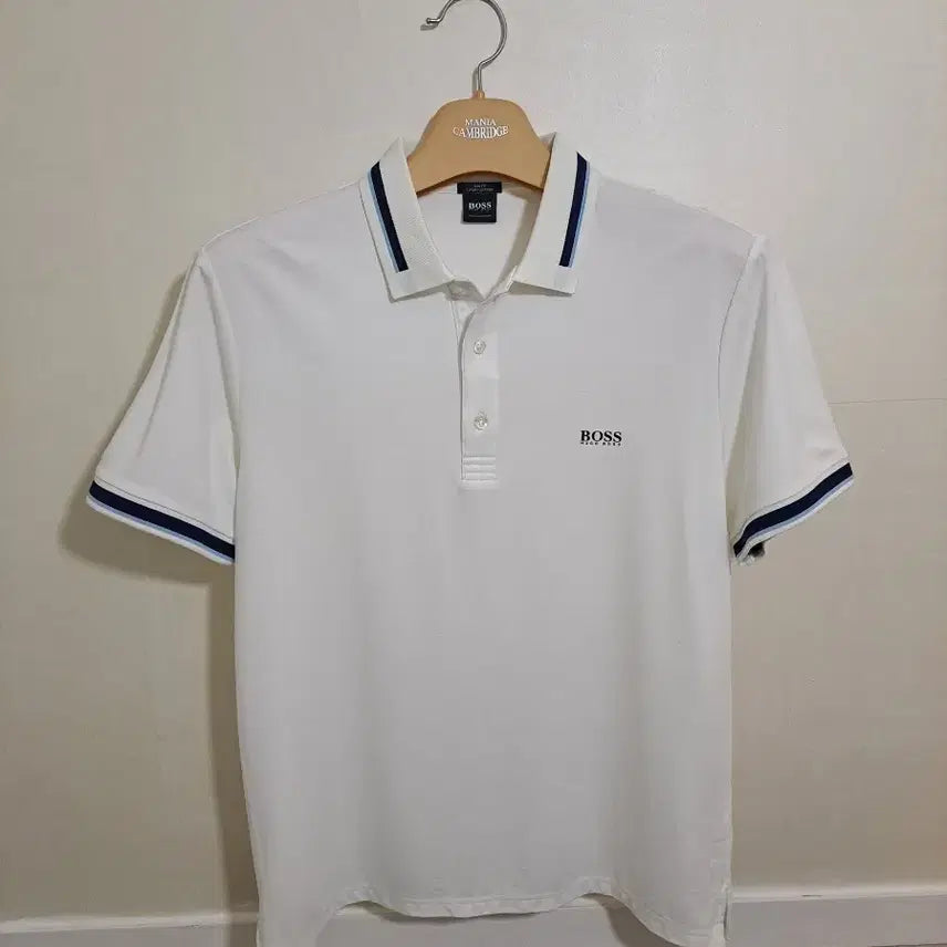 [BUNJANG] Hugo Boss White Short Sleeve Polo Shirt Size 100 / 휴고보스 화이트 반팔 카라티 100사이즈