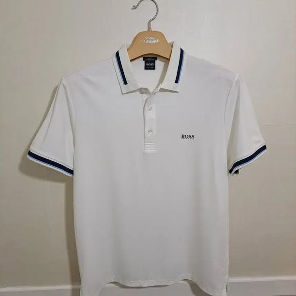 [BUNJANG] Hugo Boss White Short Sleeve Polo Shirt Size 100 / 휴고보스 화이트 반팔 카라티 100사이즈