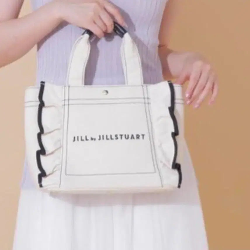 [BUNJANG] JILLSTUART Frill Tote Bag Ivory / 질스튜어트 프릴 토트백 걸리 스나계
