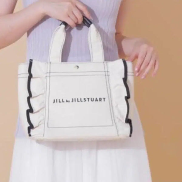 [BUNJANG] JILLSTUART Frill Tote Bag Ivory / 질스튜어트 프릴 토트백 걸리 스나계