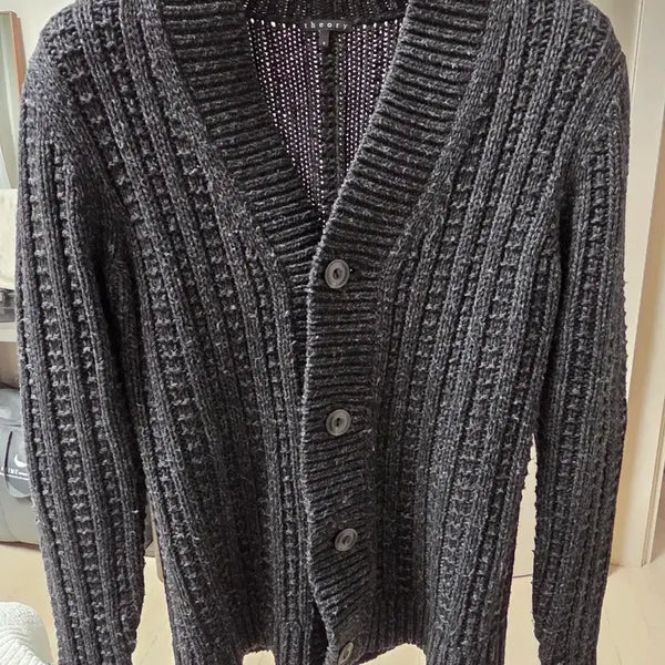 [BUNJANG] Theory Wide Rib Heavy Cardigan / 띠어리 와이드립 헤비 가디건 S