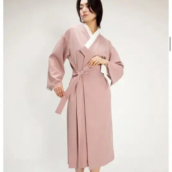 [BUNJANG] Shin Seoul Jang-ot Wrap Coat Pink / [새상품] 신서울 장옷 랩 코트