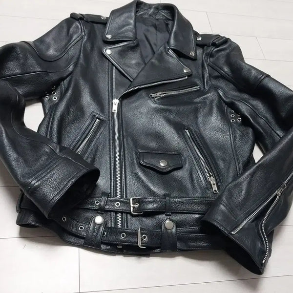 [BUNJANG] J&U Italian Lambskin Leather Rider Jacket Size 100 / J&U이태리산 최고급 양가죽 라이더자켓 100
