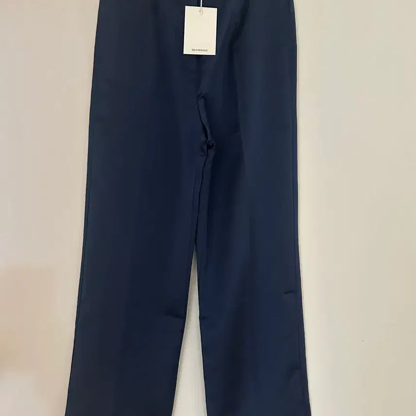 [BUNJANG] Navy Satin Slacks / (새상품) 네이비 새틴 슬랙스