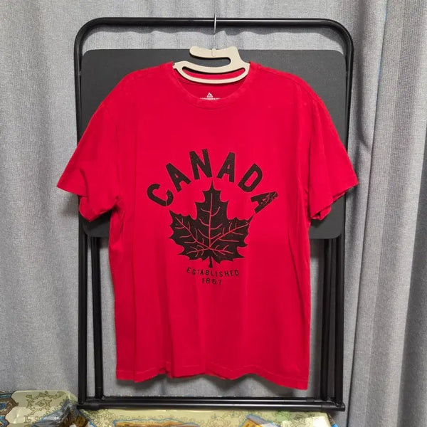 [BUNJANG] Mountain Ridge Vintage Short Sleeve T-Shirt Red L / Mountain Ridge 빈티지 반팔 티셔츠 L(100)