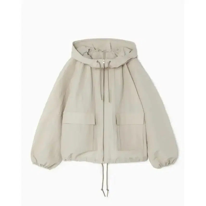 [BUNJANG] COS Technical Hooded Linen Parka Jacket Beige / COS 테크니컬 후트 린넨 파카자켓
