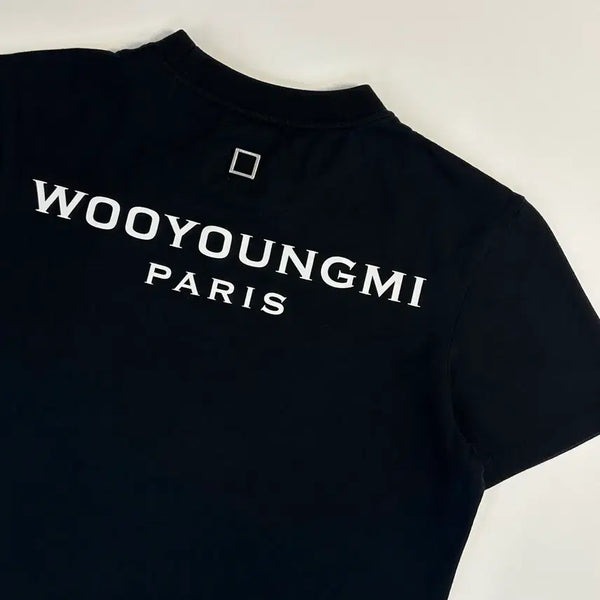 [BUNJANG] Wooyoungmi Black Short Sleeve T-Shirt (Women's 34) / 우영미(WOOYOUNGMI) 백로고 반팔티셔츠 블랙 (여성34)