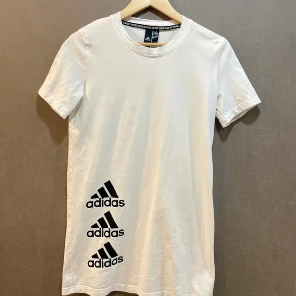 [BUNJANG] Adidas White Logo Mini Dress Size M / 아디다스 흰색 로고 미니 원피스 m