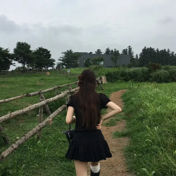 [BUNJANG] Our Cabinet Ander Frill Skirt Pants - Black / 아워캐비넷 ander frill skirt pants 블랙