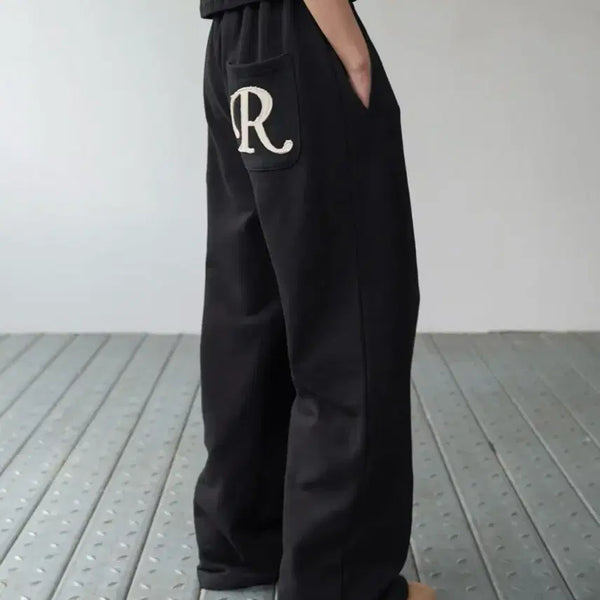 [BUNJANG] ROCK CAKE Applique R Pocket Jogger Pants / 락케이크 Applique R 포켓 조거
