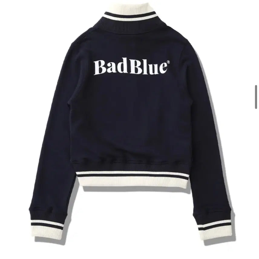 [BUNJANG] BAD BLUE Logo Crop Jersey Navy / 배드 블루 로고 크롭 저지 네이비