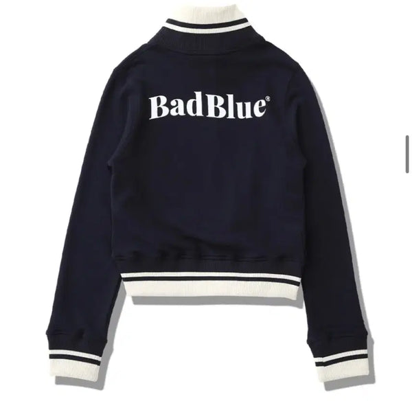 [BUNJANG] BAD BLUE Logo Crop Jersey Navy / 배드 블루 로고 크롭 저지 네이비