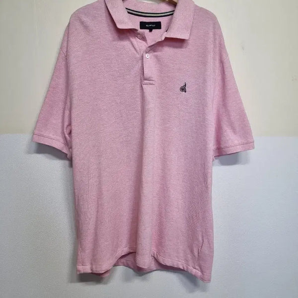 [BUNJANG] Beanpole Pink Collar Short-Sleeve T-Shirt (Size 105) / * 빈폴 카라 반팔 105 사이즈