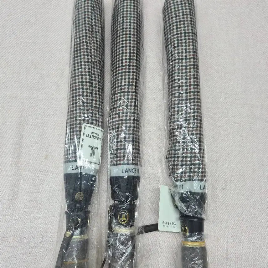 [BUNJANG] Lansea Check 2-Section Automatic Umbrella (Set of 2) / 랑세티 체크 2단 자동 우산 2개