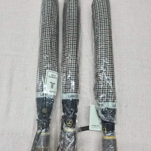 [BUNJANG] Lansea Check 2-Section Automatic Umbrella (Set of 2) / 랑세티 체크 2단 자동 우산 2개