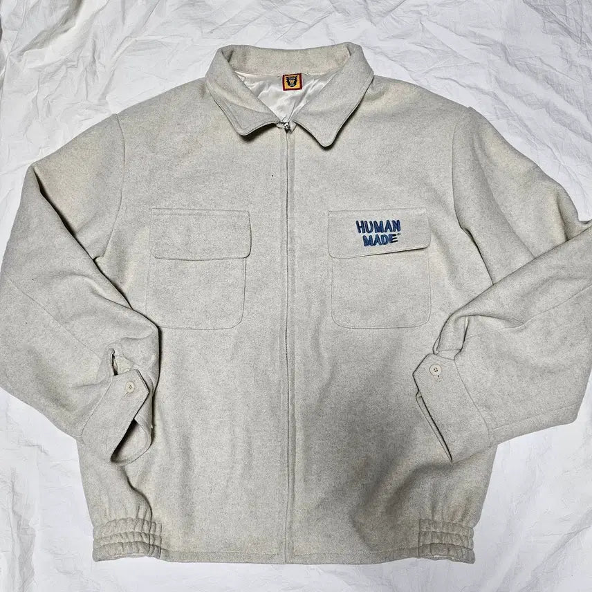 [BUNJANG] Human Made Souvenir Bomber Jacket Ecru L / 휴먼메이드 수베니어 봄버 자켓 에크루 L