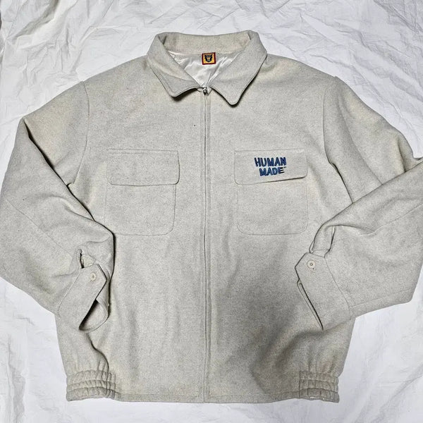 [BUNJANG] Human Made Souvenir Bomber Jacket Ecru L / 휴먼메이드 수베니어 봄버 자켓 에크루 L
