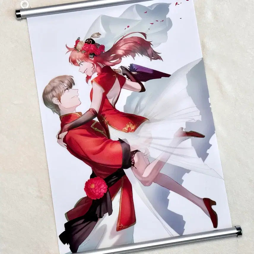 [BUNJANG] Gintama Okita Sougo & Kagura Cloth Poster / 은혼 소고 카구라 천 포스터 양도