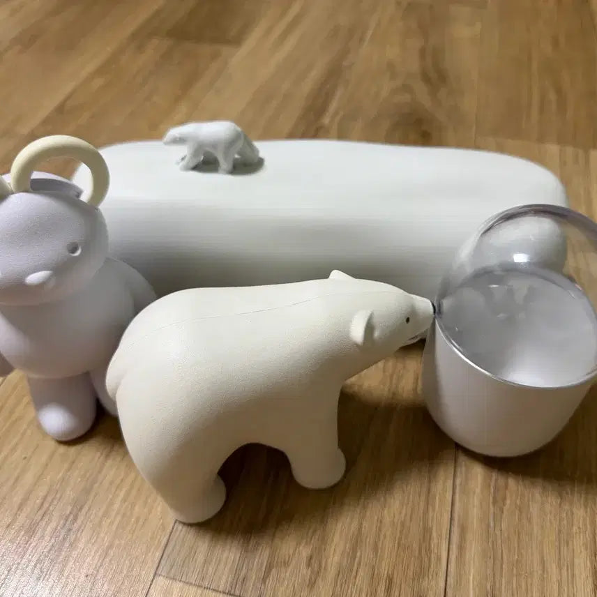 [BUNJANG] Qualy Design Bear & Polar Bear Desk Accessories Bundle / Qualy 퀄리디자인 문구 제품