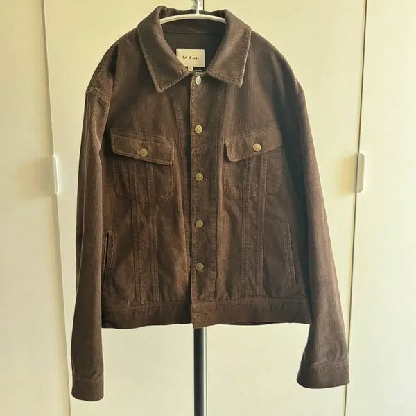 [BUNJANG] Artifects Brown Corduroy Trucker Jacket XL / 아트이프액츠 브라운 코듀로이 트러커(XL)