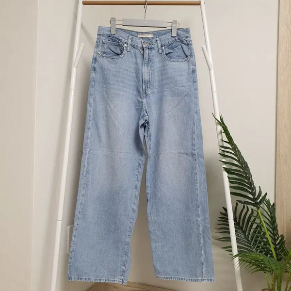 [BUNJANG] Levi's High-Waist Wide Leg Denim Pants / 리바이스 하이웨스트 와이드 데님팬츠