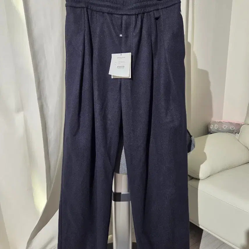 [BUNJANG] Wooyoungmi 23FW Navy Wool Training Pants / (48) 우영미 23FW 네이비 팬츠