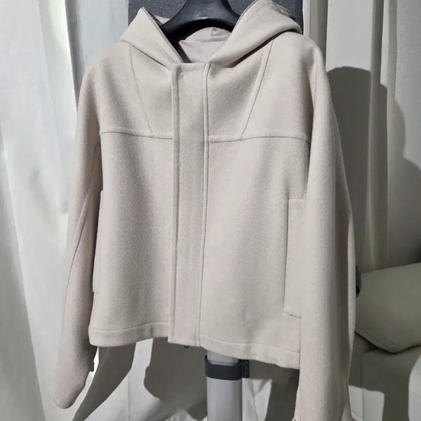 [BUNJANG] Solid Homme 24FW Wool Handmade Hooded Jacket Ivory / (48) 솔리드옴므 24FW 울 핸드메이드 후드자켓 아이보리