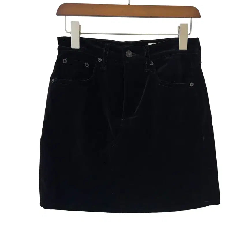 [BUNJANG] Rag & Bone Velour Mini Skirt Black Size 23 / 랙앤본 벨루어 미니 스커트 블랙 23 정품