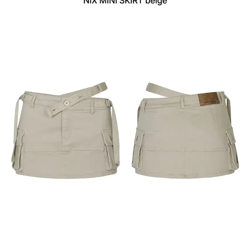 [BUNJANG] Pain Or Pleasure NIX Mini Skirt Beige [M] / 페인오어플레져 NIX MINI SKIRT beige [M]