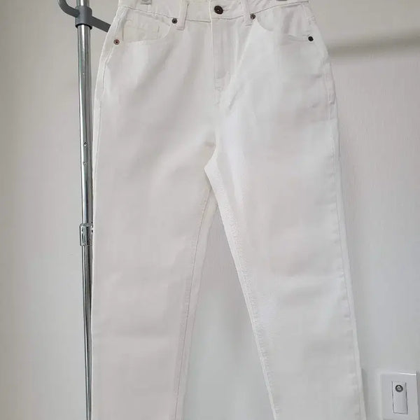 [BUNJANG] Forever 21 White Cropped Pants (Size 26-27) / (상태좋음)포에버21 화이트 7~8부 바지 26~27