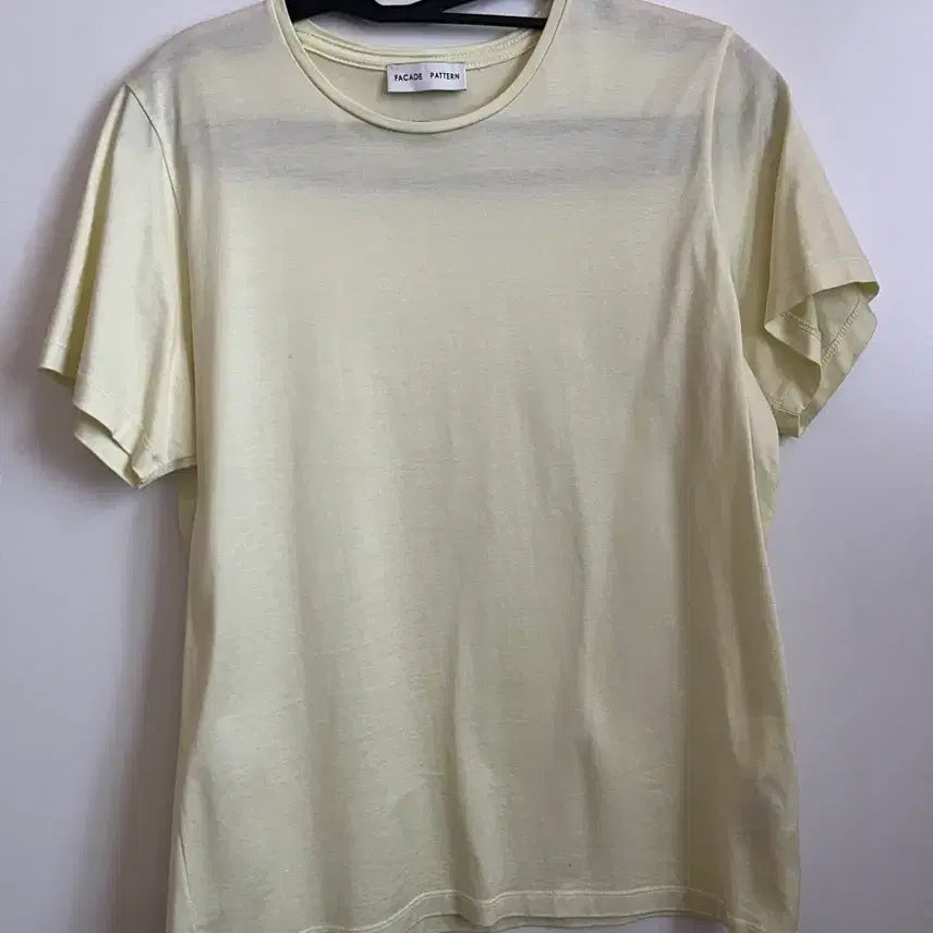 [BUNJANG] Facade Pattern Silk-T Cotton T-Shirt Lemon M / 파사드패턴 실켓 티셔츠 레몬색 m사이즈