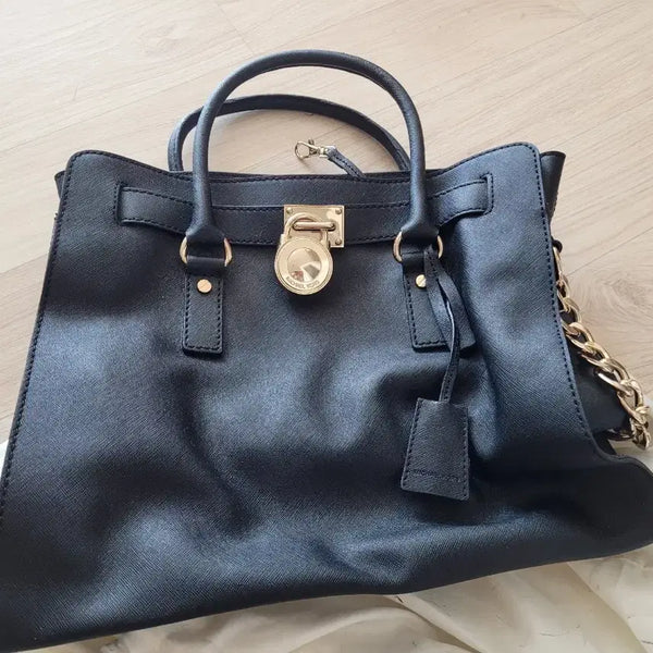 [BUNJANG] Michael Kors Saddle Bag Black Saffiano Leather / 마이클코어스 새들백 블랙
