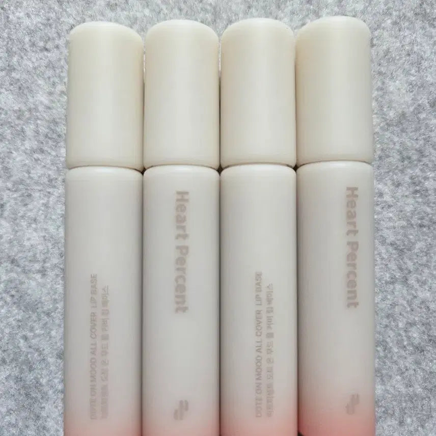 [BUNJANG] Heart Percent Dot On Mood All Cover Lip Base Creamy Rose (4-Piece Set) / 하트 퍼센트 도트 온 무드 올 커버 립 베이스 4개