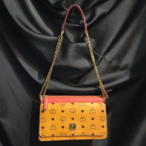 [BUNJANG] MCM Visetos Chain Shoulder Bag Crossbody / MCM 비세토스 체인 숄더백 크로스백