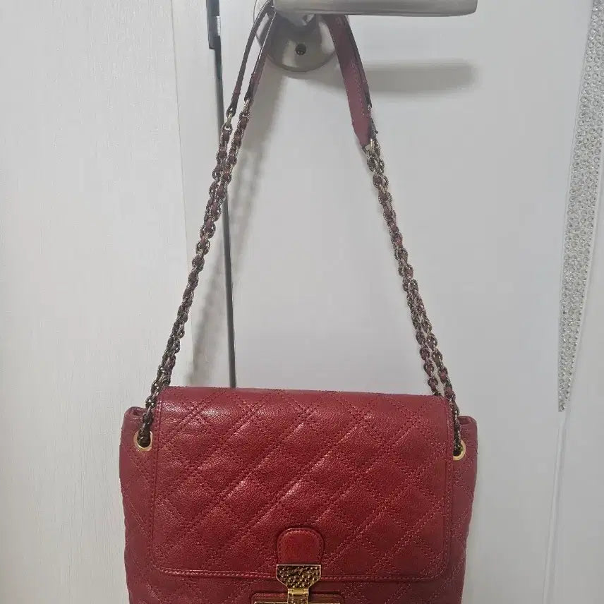 [BUNJANG] Marc Jacobs Quilted Chain Shoulder Bag Red / 마크제이콥스 퀼팅 체인 숄더백 레드