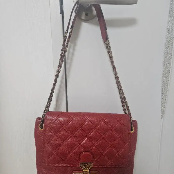 [BUNJANG] Marc Jacobs Quilted Chain Shoulder Bag Red / 마크제이콥스 퀼팅 체인 숄더백 레드