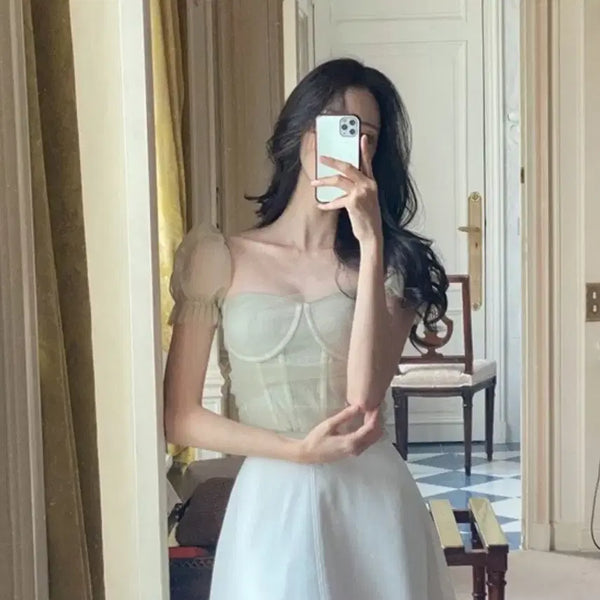 [BUNJANG] La Belle Blanche Garden Bustier Size L / 라벨르블랑 가든 뷔스티에 L사이즈