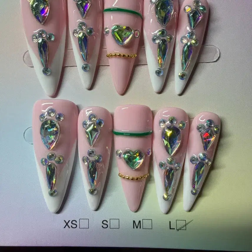 [BUNJANG] Nail Tips Set - 3 Sizes (L) / 네일팁 판매 길이 3 사이즈 L