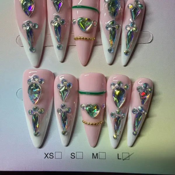 [BUNJANG] Nail Tips Set - 3 Sizes (L) / 네일팁 판매 길이 3 사이즈 L